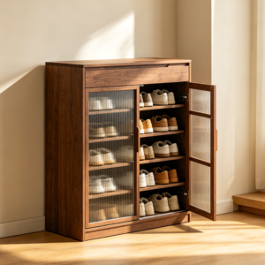 Large Capacity Shoe Cabinet with Sliding Doors